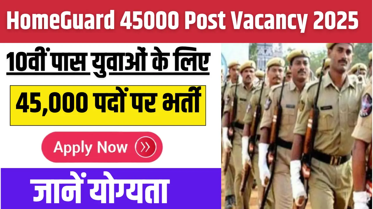 HomeGuard 45000 Post Vacancy 2025